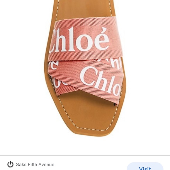 Chloe Logo Slide Sandal Size 8 - Picture 5 of 7
